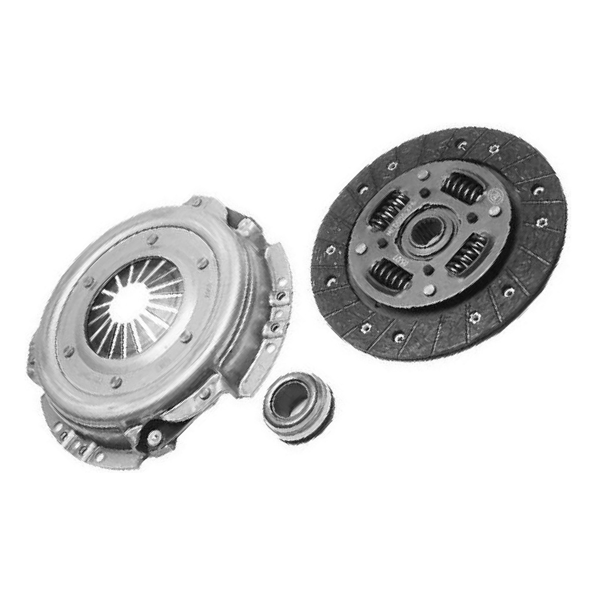 Kit de Embreagem com Disco, Platô e Rolamento para Peugeot 206 - LuK - 618 3038 00