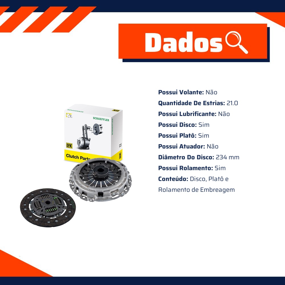 Kit para Embreagem - LuK - 624 3202 00 0