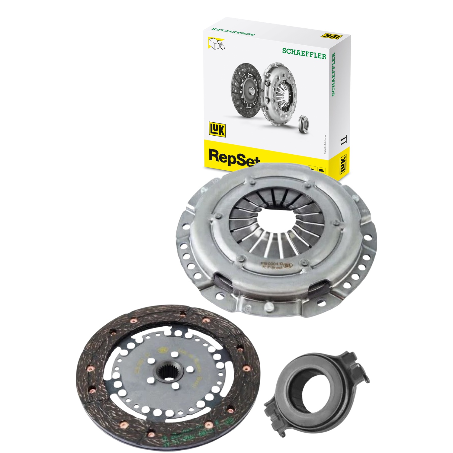 Kit de Embreagem com Disco, Platô e Rolamento para Volkswagen Brasilia e Gol - LuK - 618 0043 10