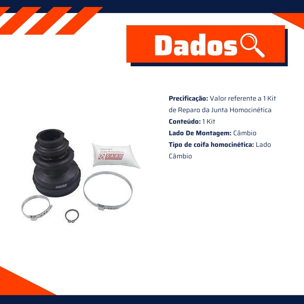 Kit Reparo Junta Homocinética Câmbio - Sabó - 78595