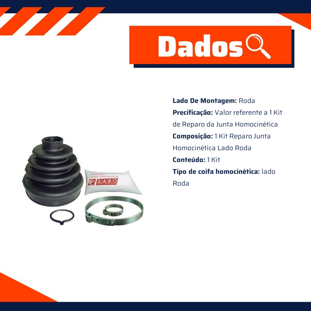 Kit Reparo Junta Homocinética Roda - Sabó - 78556