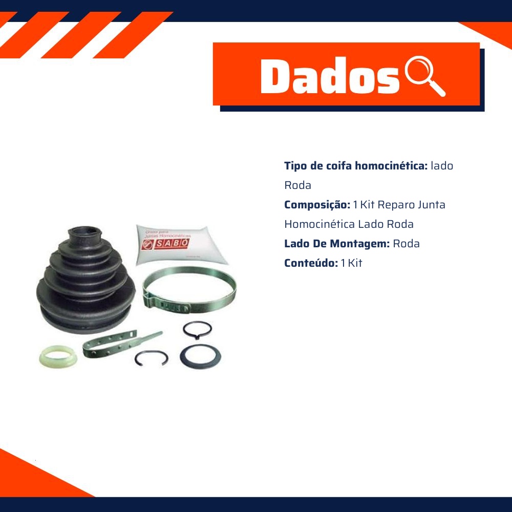Kit Reparo Junta Homocinética Roda - Sabó - 78576