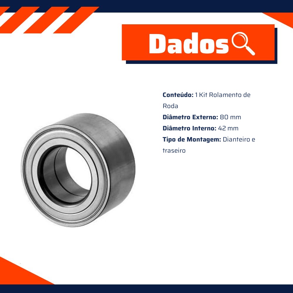 Kit Rolamento Roda - SKF - VKBC20018