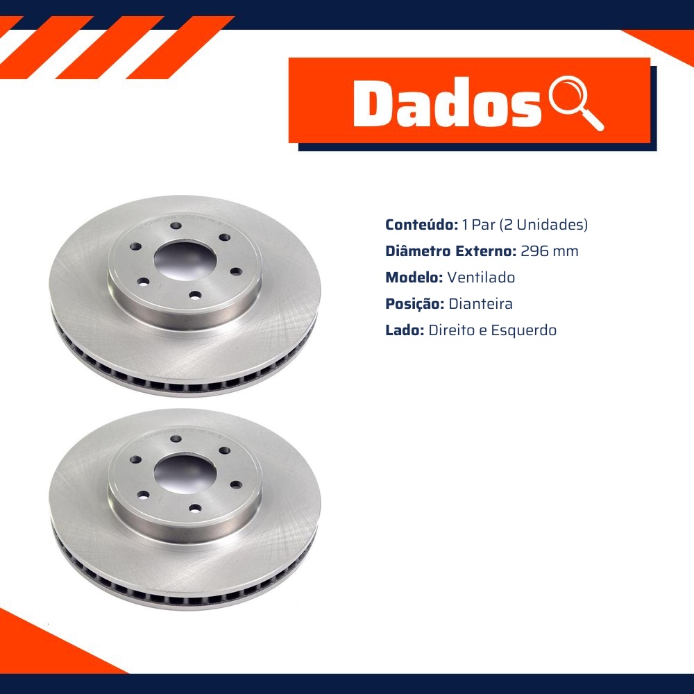 Par Disco de Freio Dianteiro para Nissan Frontier - TRW - RCDI08850