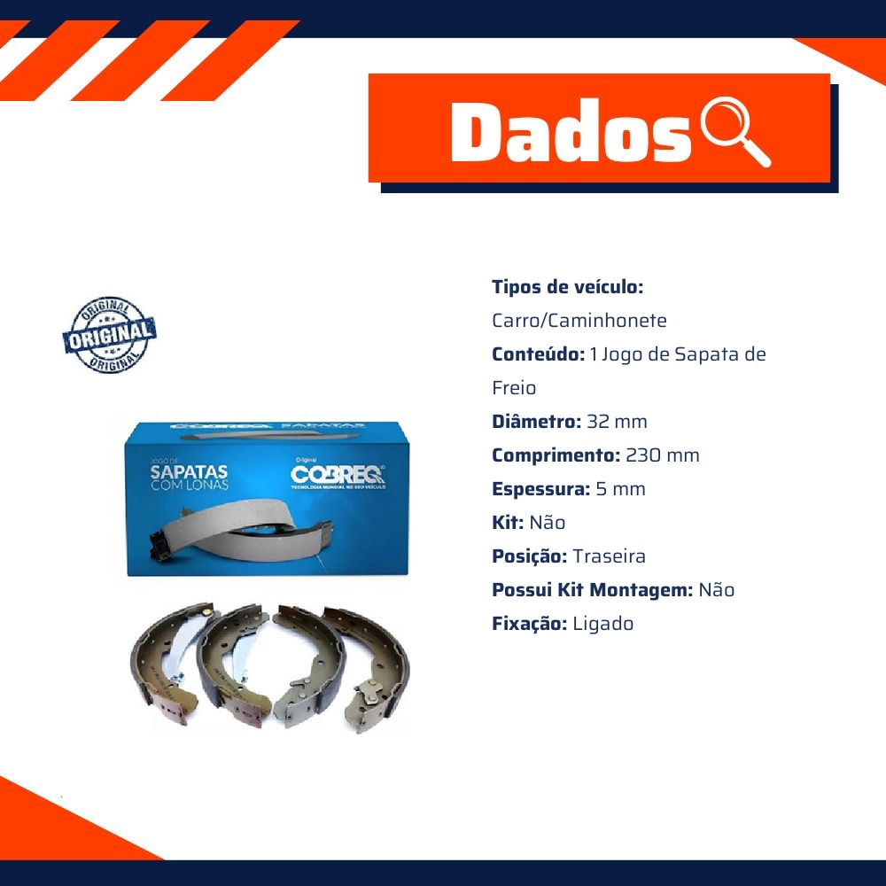 Sapata Freio - Cobreq - 2769-CPA