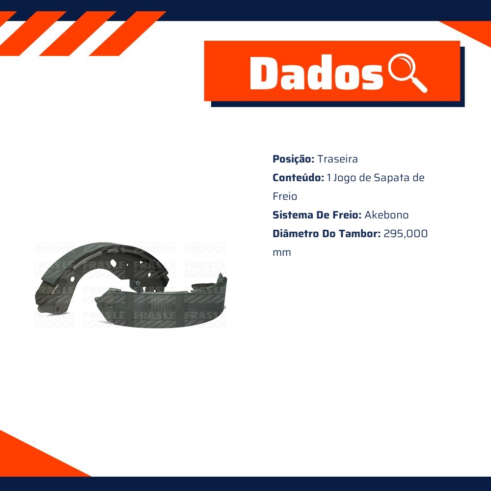 Sapata de Freio para Ford Ranger e Nissan Frontier - Fras-le - NI/443-CP