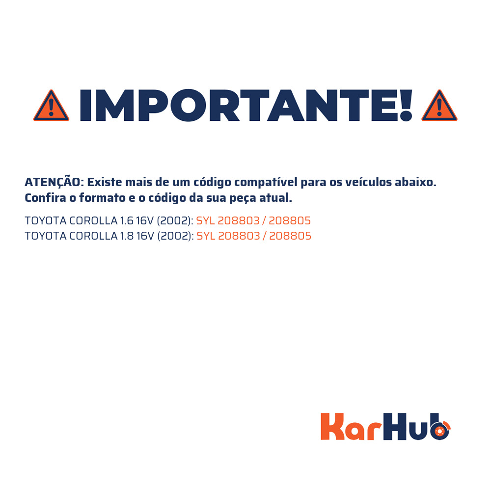 Sapata de Freio para Toyota Corolla - Syl - 208803