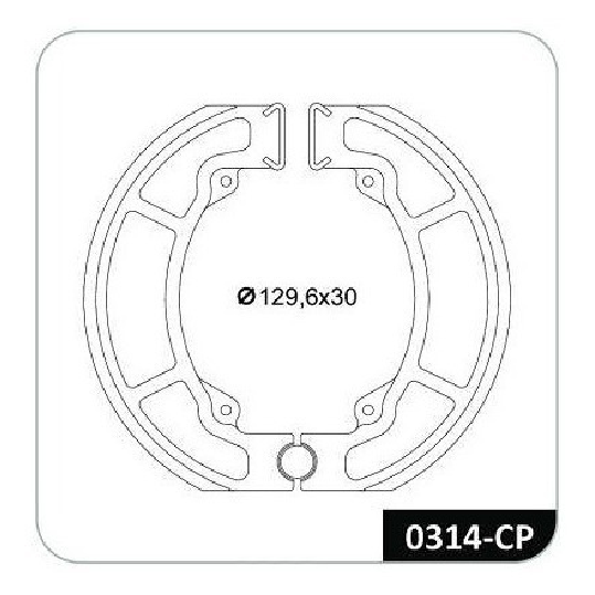 Sapata de Freio Traseira para Honda CBX 200 Strada e NX 350 SAHARA - Cobreq - 0314-CP
