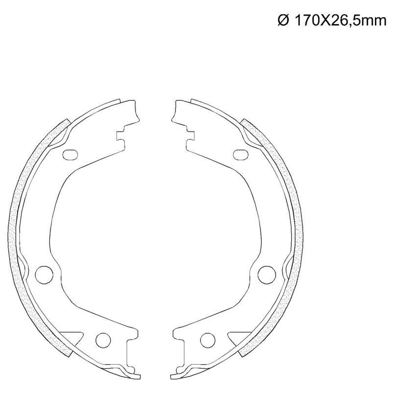 Sapata de Freio Traseira para Hyundai Tucson e Mercedes-Benz Sprinter 310 - Fras-le - HY/337-CP