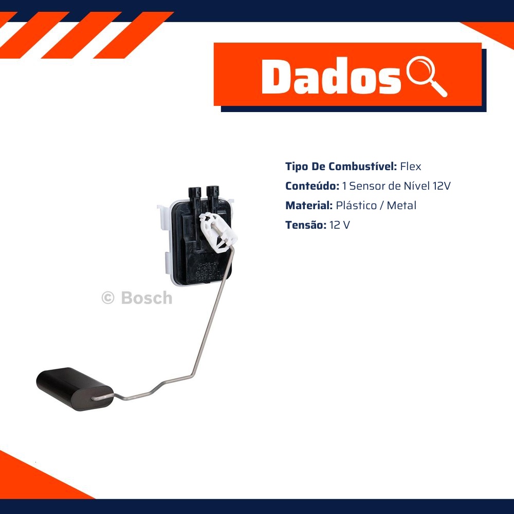 Sensor de Nível 12V para Fiat Fiorino - Bosch - F 000 TE1 10P