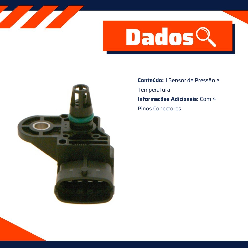 Sensor Pressão E Temperatura - Bosch - 0 261 230 217