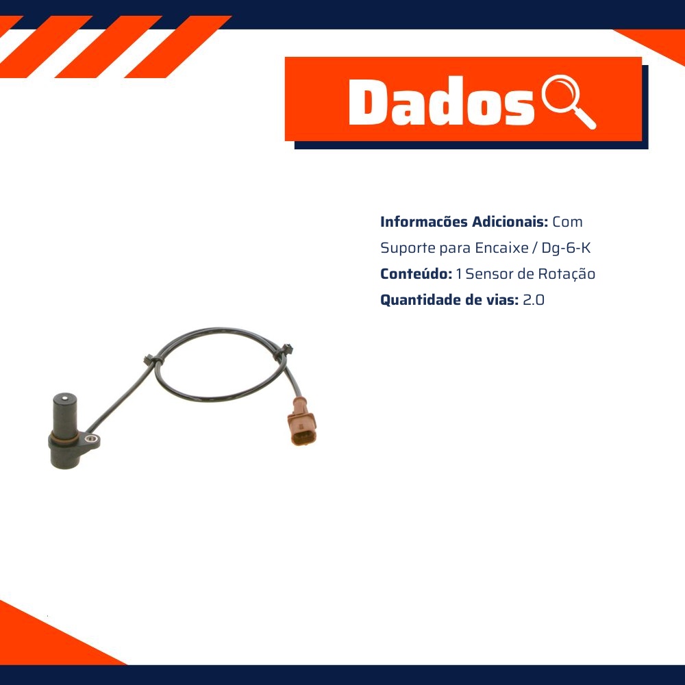 Sensor Rotação - Bosch - 0 261 210 160