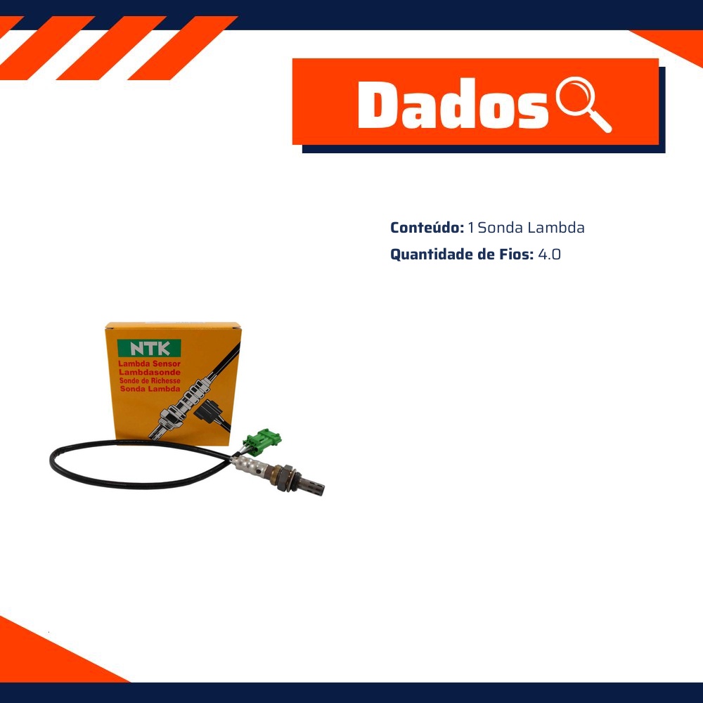 Sonda Lambda para Citroen C3 - NTK - OZA659-EE4