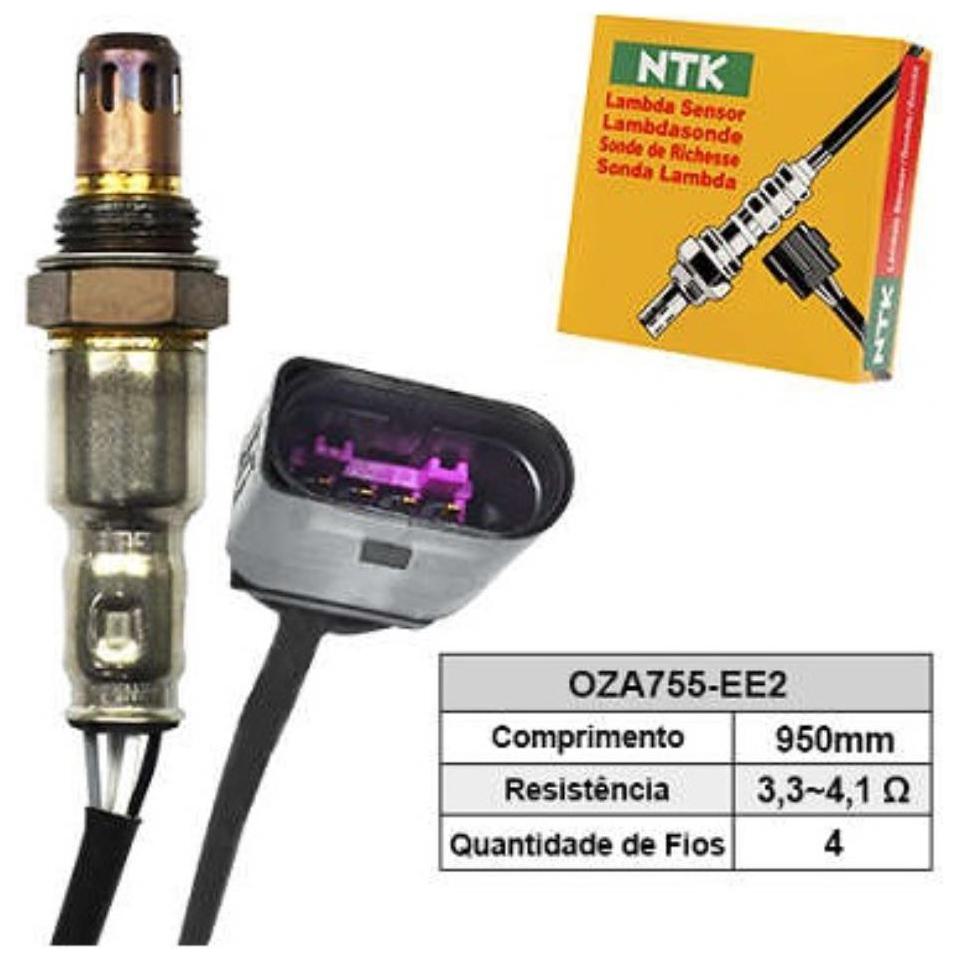 Sonda Lambda para Volkswagen FOX e Gol - NTK - OZA755-EE2