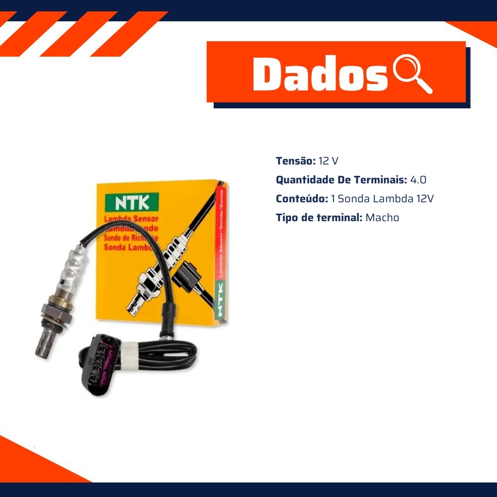 Sonda Lambda 12V - NTK - OZA659-EE90