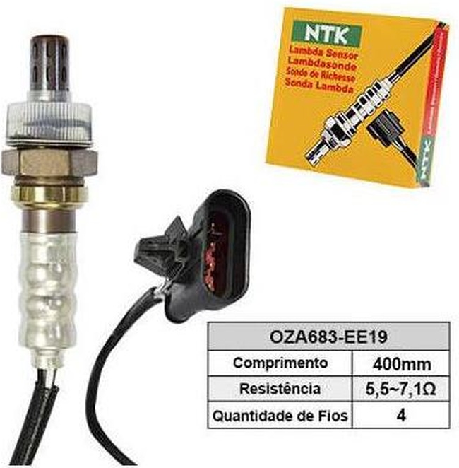 Sonda Lambda 12V - NTK - OZA683-EE19