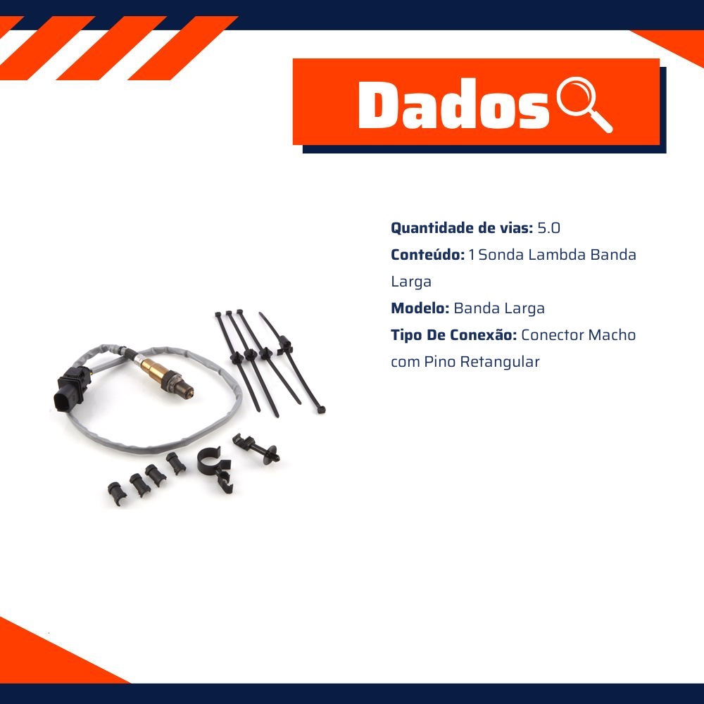 Sonda Lambda Banda Larga para Audi R8 e Volkswagen Amarok - Bosch - 0 281 004 150
