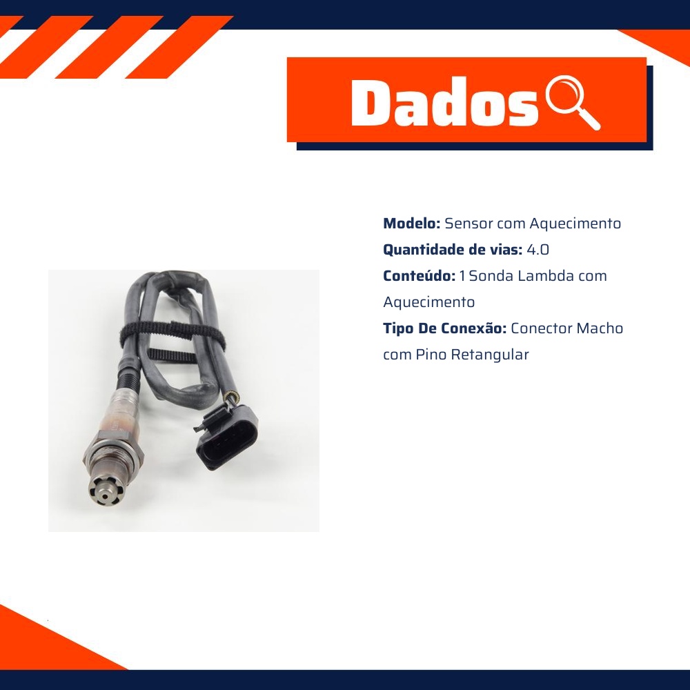 Sonda Lambda Com Aquecimento - Bosch - 0 258 010 038