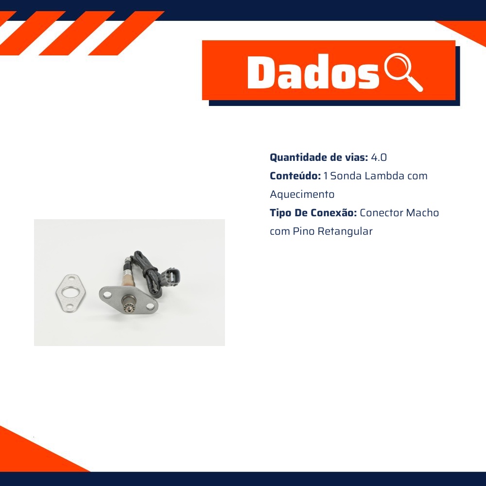 Sonda Lambda com Aquecimento para Toyota Corolla e Corolla Wagon - Bosch - 0 258 986 624