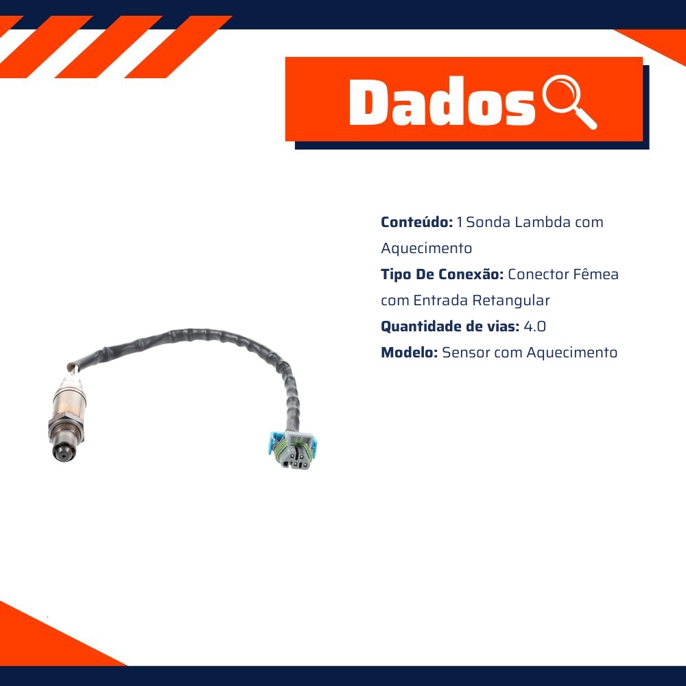 Sonda Lambda Com Aquecimento - Bosch - F 00H L00 255