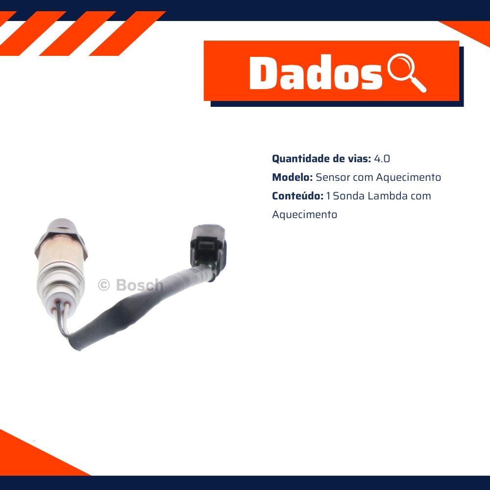Sonda Lambda Com Aquecimento - Bosch - F 00H L00 371