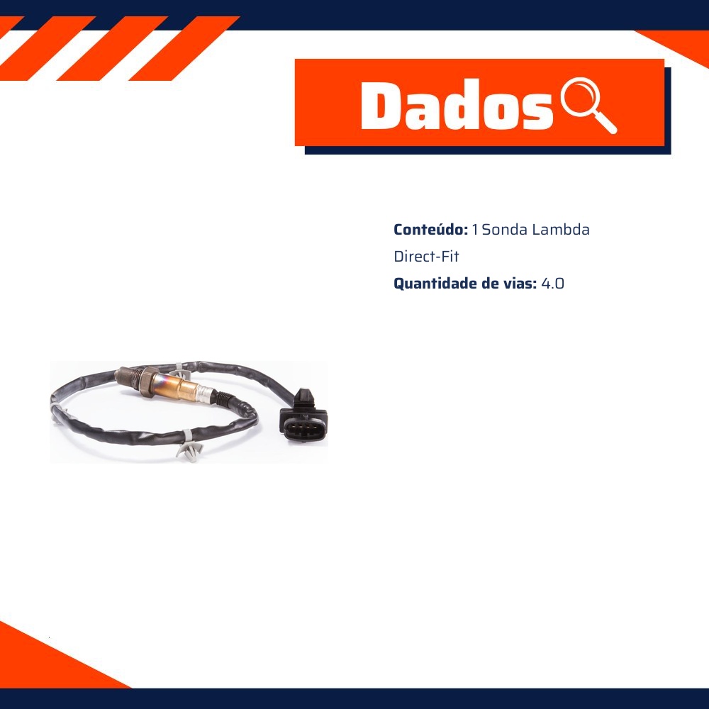 Sonda Lambda Direct-Fit - Bosch - 0 258 010 124