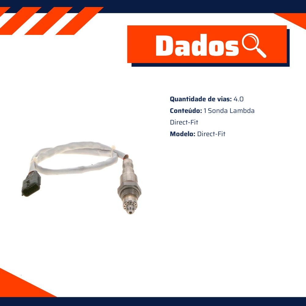 Sonda Lambda Direct-Fit - Bosch - 0 258 030 402