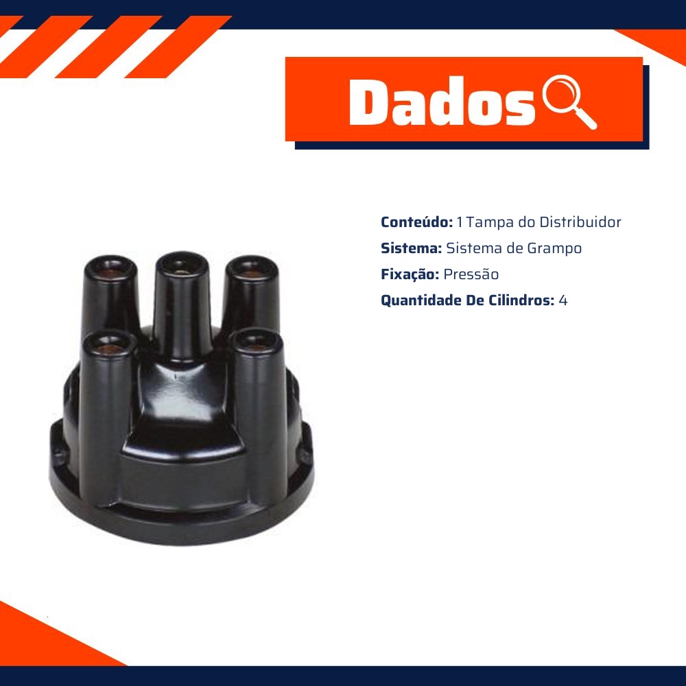 Tampa do Distribuidor para Volkswagen Fusca - Bosch - 1 235 522 027
