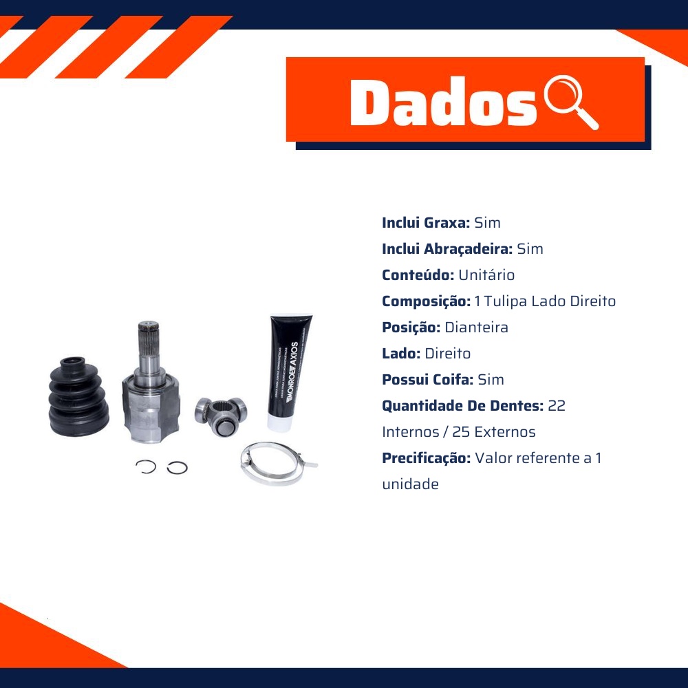 Tulipa Lado Direito para Hyundai HB20 - Monroe Axios - 5466102
