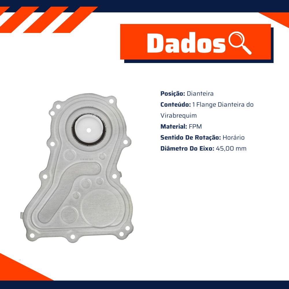 Flange Dianteira Do Virabrequim - Sabo - 05909Sist