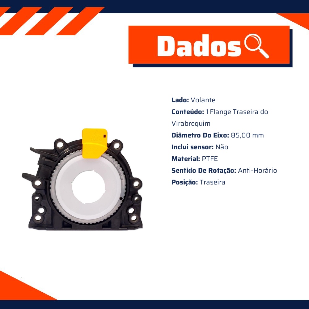 Flange Traseira do Virabrequim para Volkswagen Amarok - Sabó - 03758IOSS