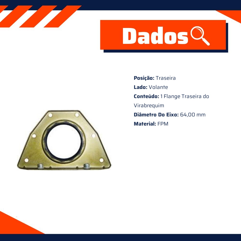 Flange Traseira Do Virabrequim - Sabo - 05198Sist