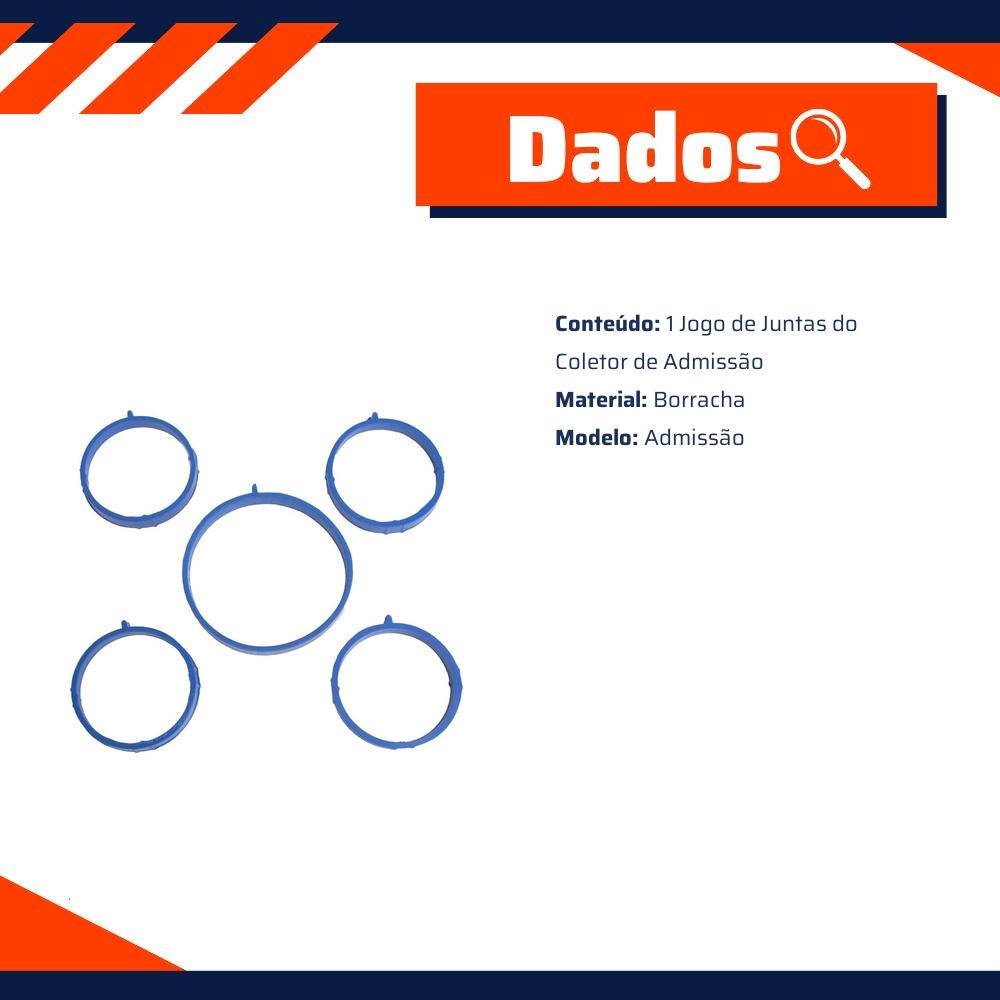 Jogo de Juntas do Coletor de Admissão - Sabó - 76808
