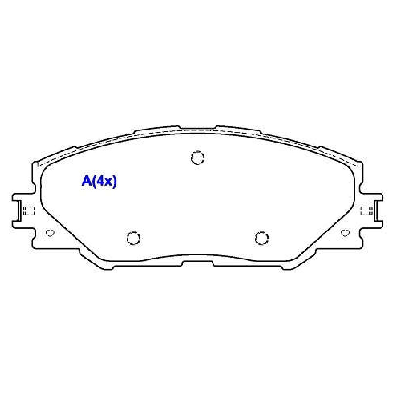 Jogo de Pastilhas de Freio Dianteira para Toyota RAV4 - Syl - 3389