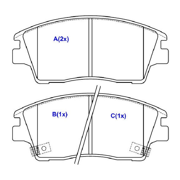 Jogo de Pastilhas de Freio Dianteira para Hyundai Tucson e KIA Sportage - Syl - 7260