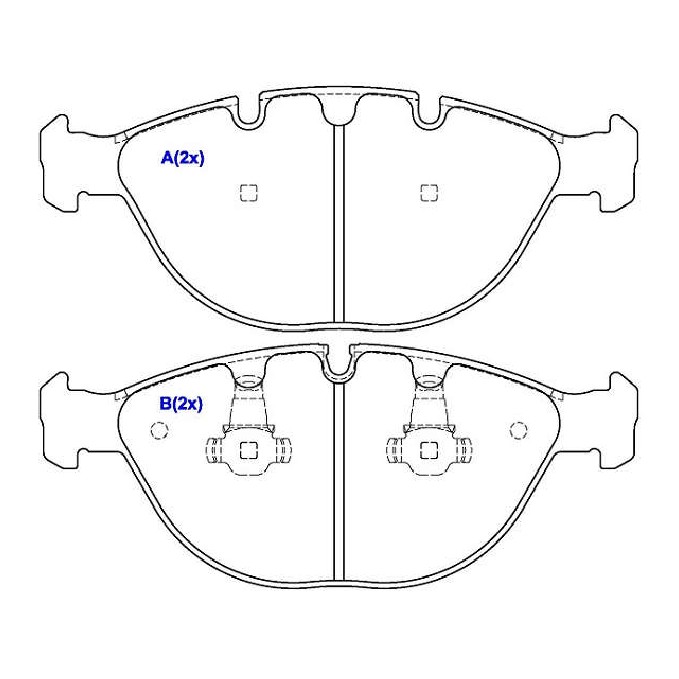Jogo de Pastilhas de Freio Dianteira para BMW X5 - Syl - 2063