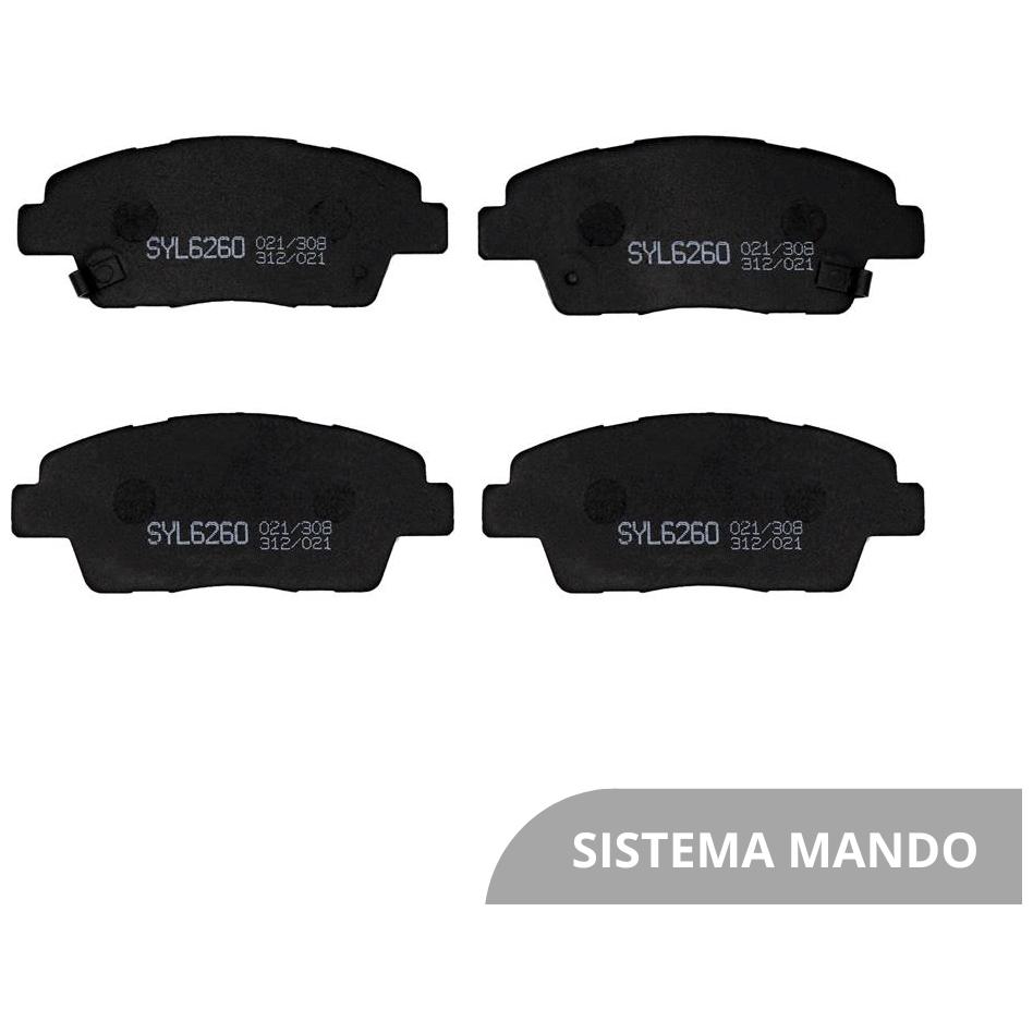 Jogo de Pastilhas de Freio Dianteira para Hyundai HB20 - Syl - 6260