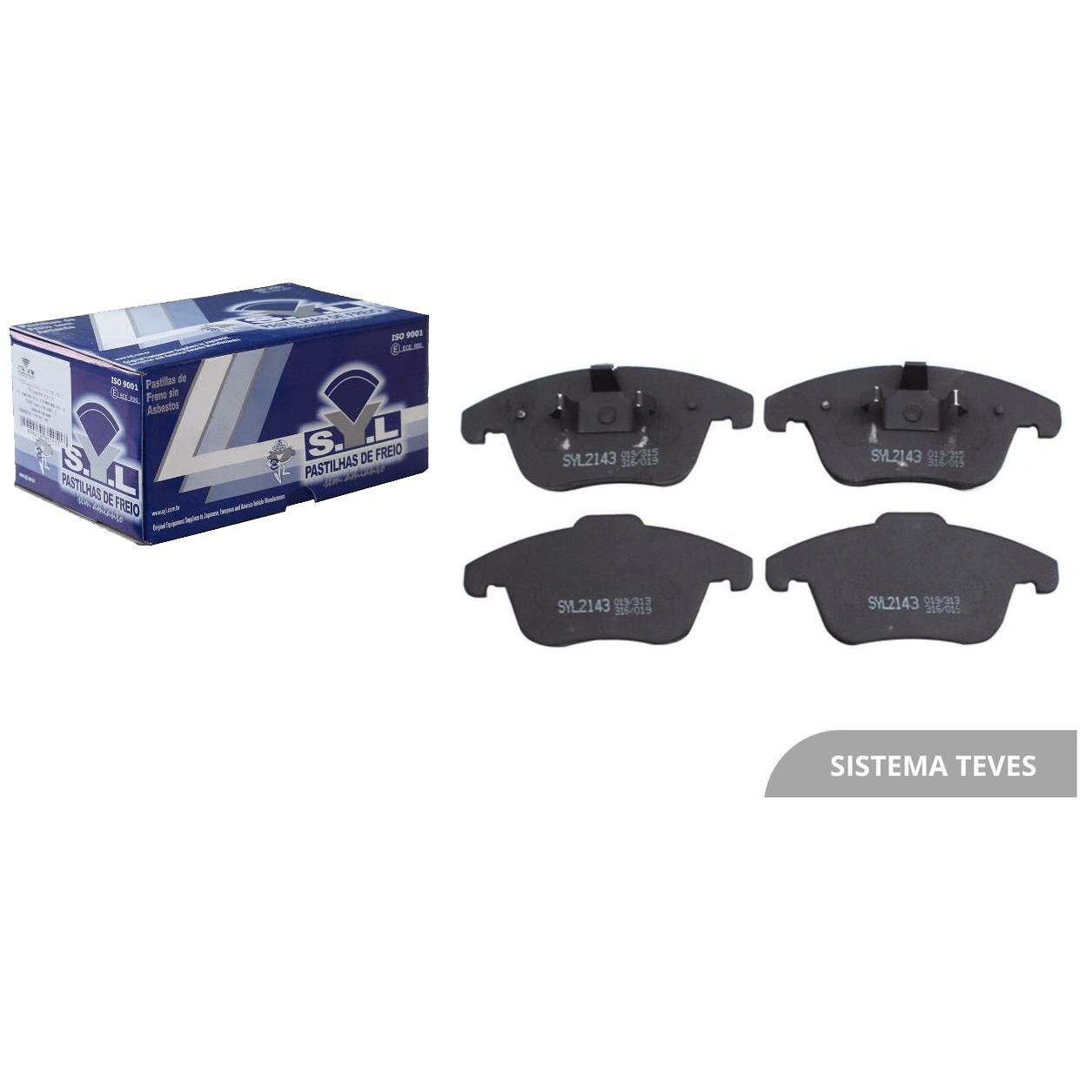 Jogo de Pastilhas de Freio Dianteira para Citroen C5 e Jaguar XF - Syl - 2143