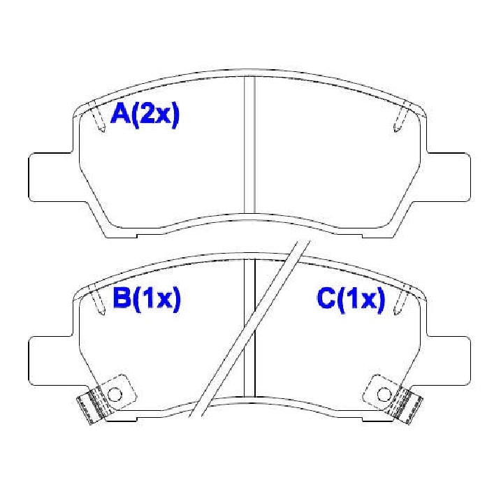 Jogo de Pastilhas de Freio Dianteira para Hyundai HB20 1.0 Aspirado - Syl - 7263