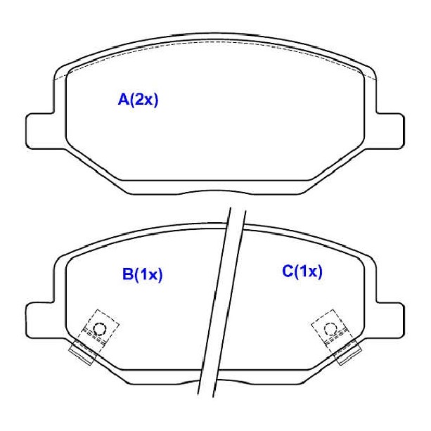 Jogo de Pastilhas de Freio Dianteira para Chevrolet COBALT e Spin - Syl - 3116
