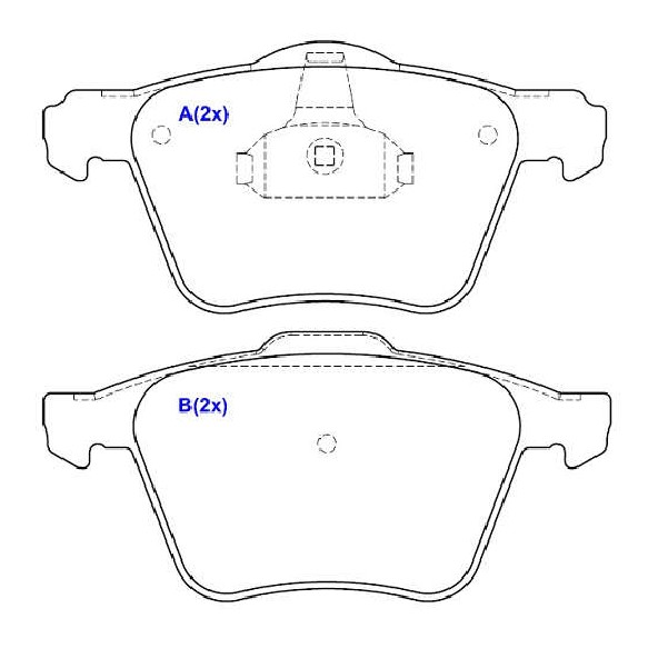 Jogo de Pastilhas de Freio Dianteira para Volvo S60 - Syl - 2436