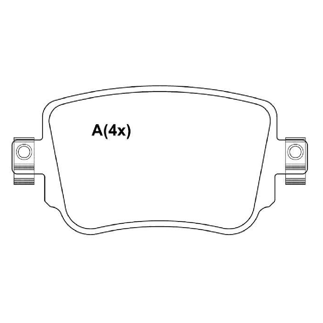 Jogo de Pastilhas de Freio Traseira para Volkswagen Golf - Syl - 2053