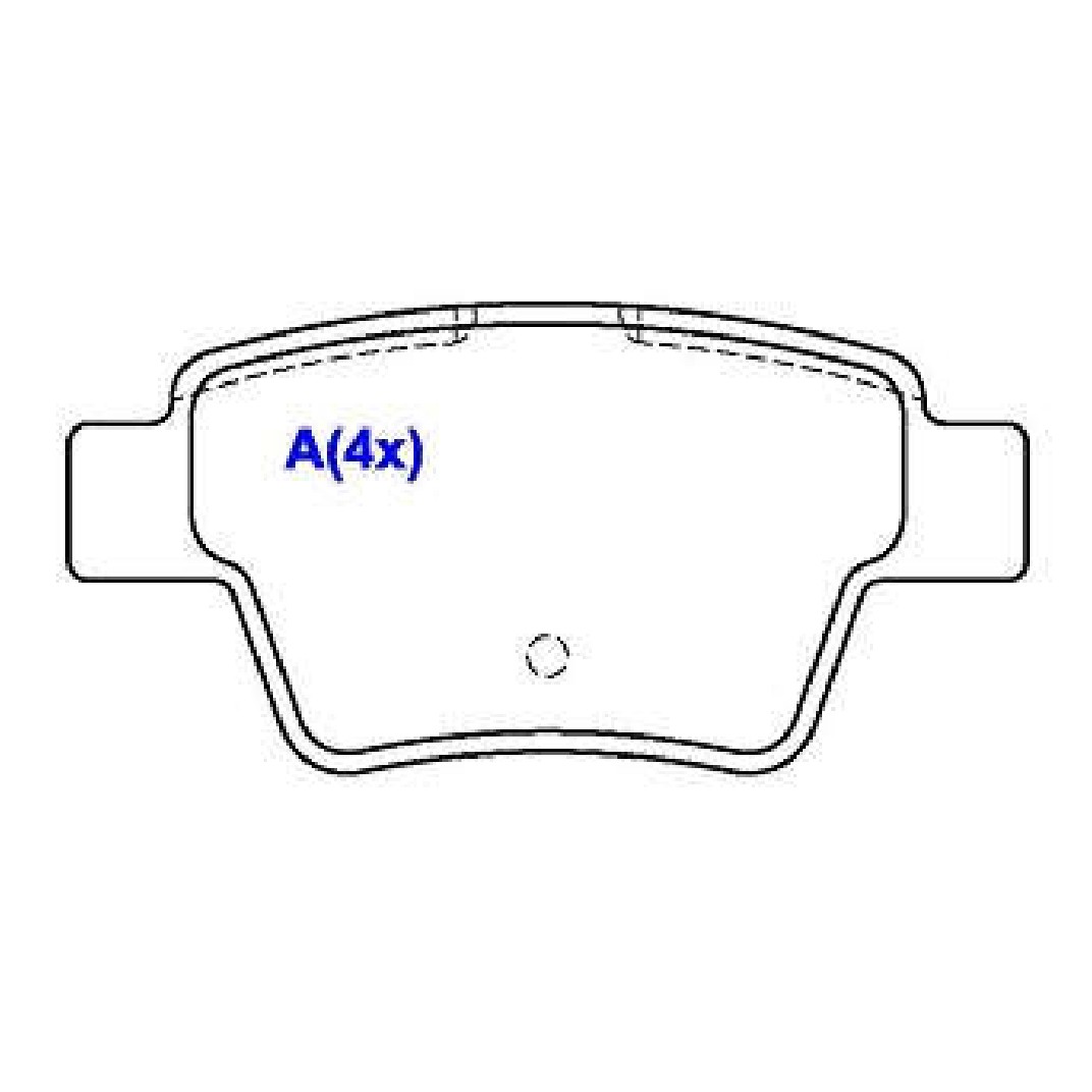 Jogo de Pastilhas de Freio Traseira para Citroen C4 Pallas e Peugeot 307 - Syl - 2142