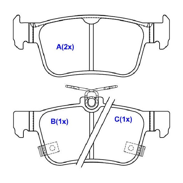 Jogo de Pastilhas de Freio Traseira para Honda Civic - Syl - 4257