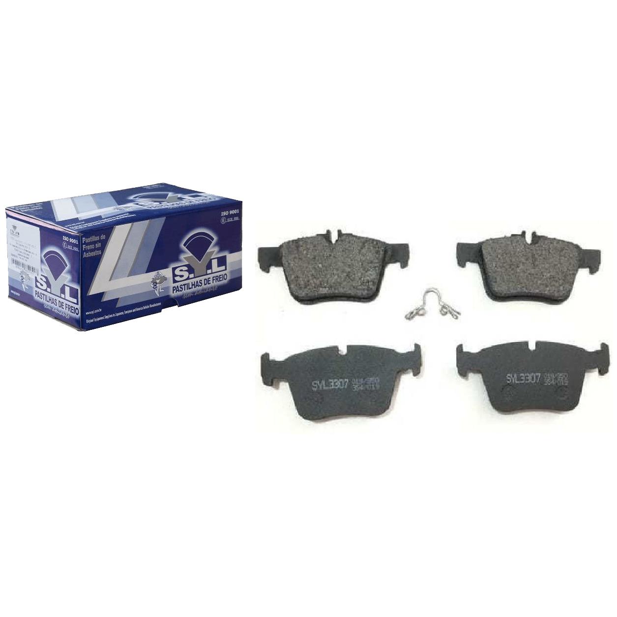 Jogo de Pastilhas de Freio Traseira para Mercedes-Benz C 180 e C 200 - Syl - 3307