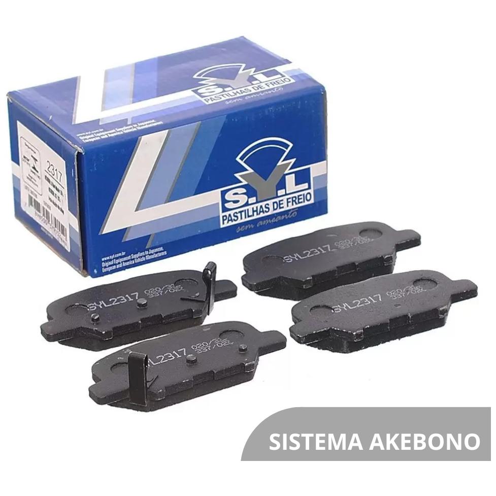 Jogo de Pastilhas de Freio Traseira para Mitsubishi ASX e Outlander - Syl - 2317