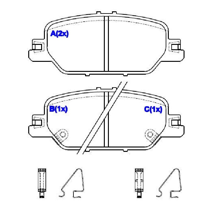 Jogo de Pastilhas de Freio Traseira para Honda CR-V - Syl - 5253
