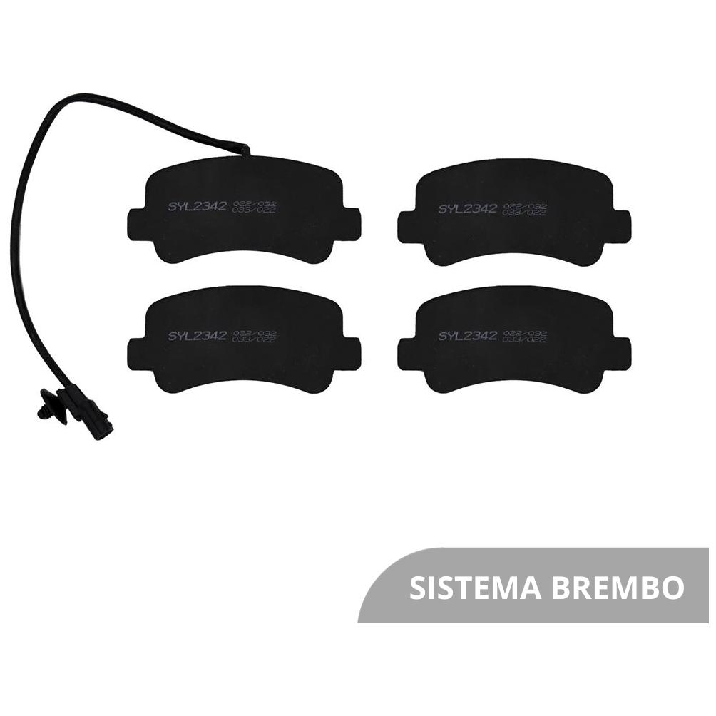 Jogo de Pastilhas de Freio Traseira para Renault Master - Syl - 2342