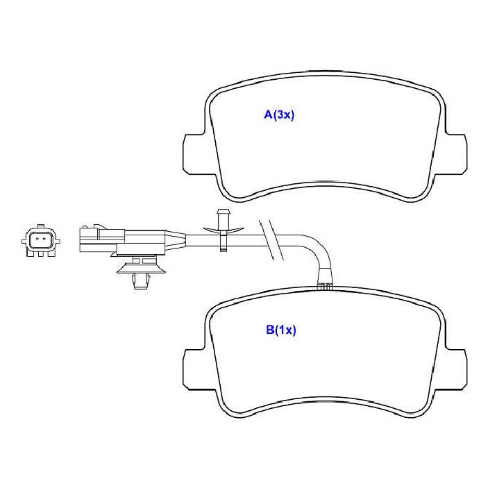 Jogo de Pastilhas de Freio Traseira para Renault Master - Syl - 2342