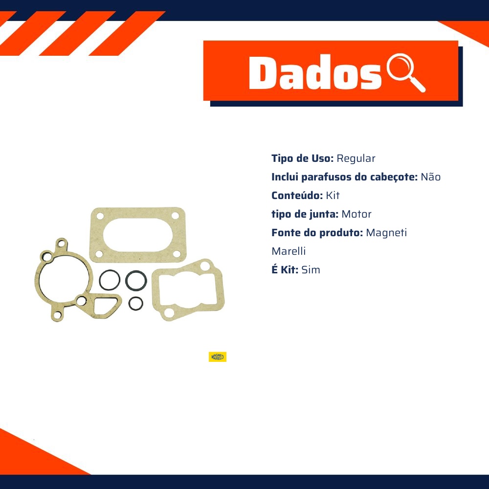 Kit de Manutenção do Sistema de Injeção Eletrônica para Fiat Uno - Magneti Marelli - KIT22482